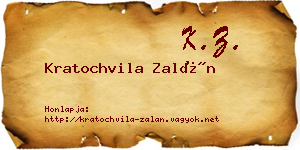 Kratochvila Zalán névjegykártya