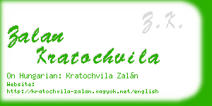 zalan kratochvila business card