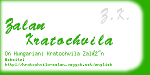 zalan kratochvila business card